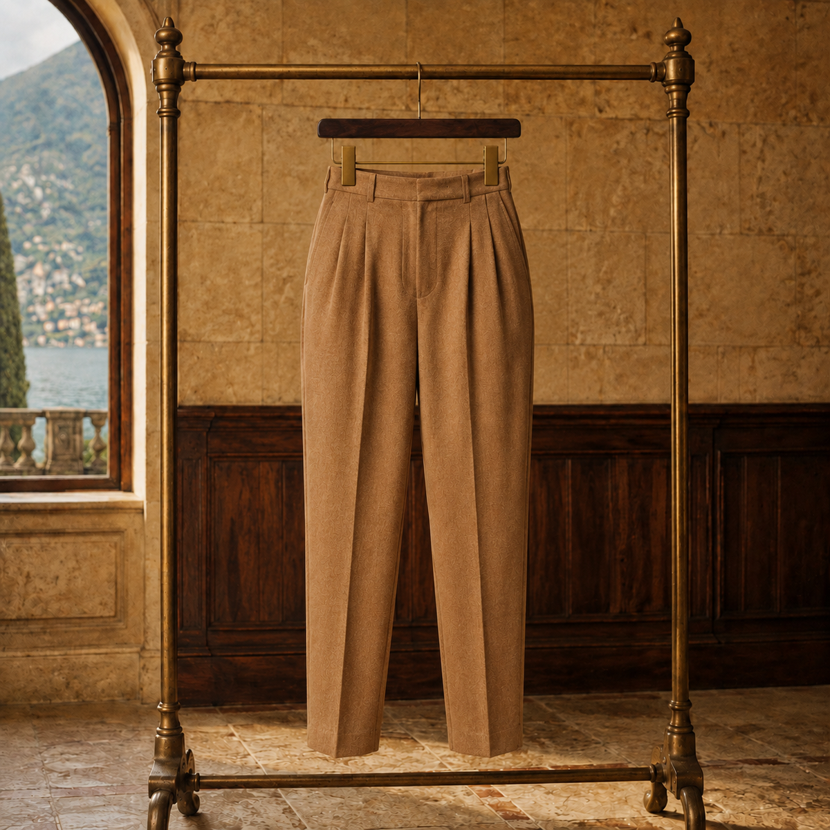 Siena Camel Pleated Trousers