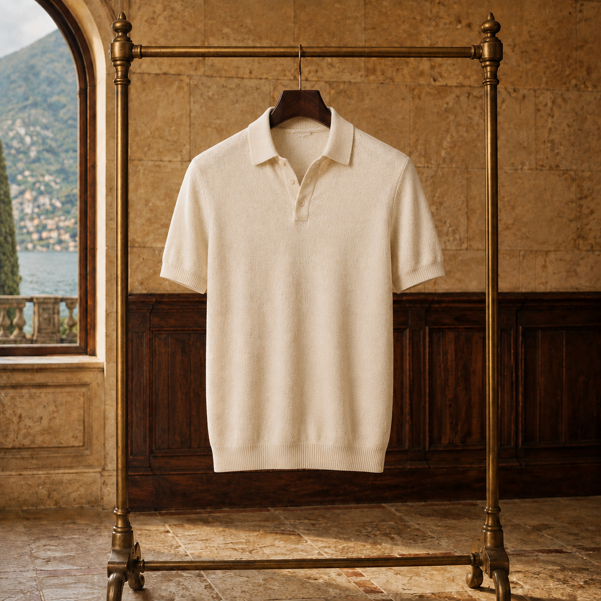 Bellagio Textured Knit Polo