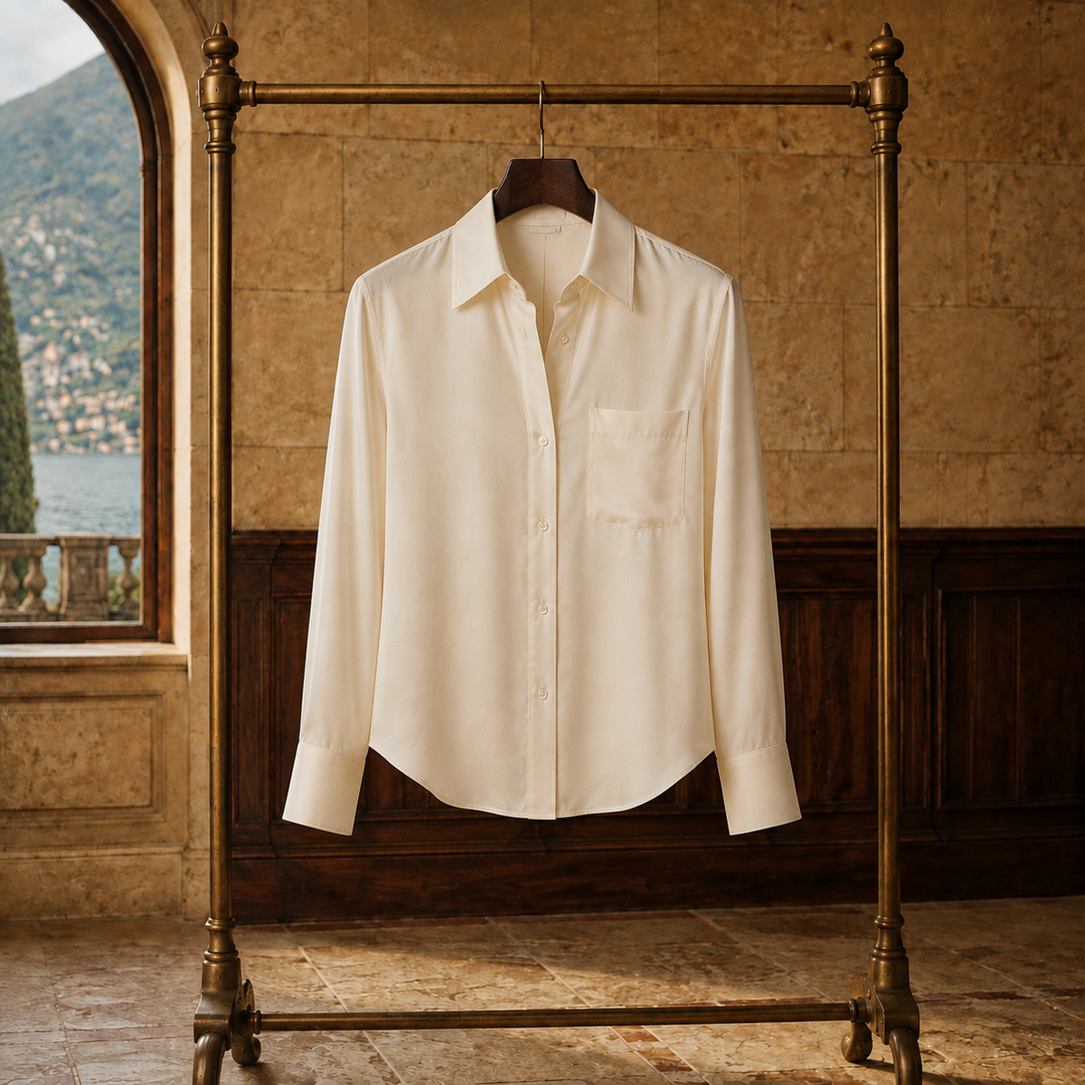 Verona Ivory Silk Blouse